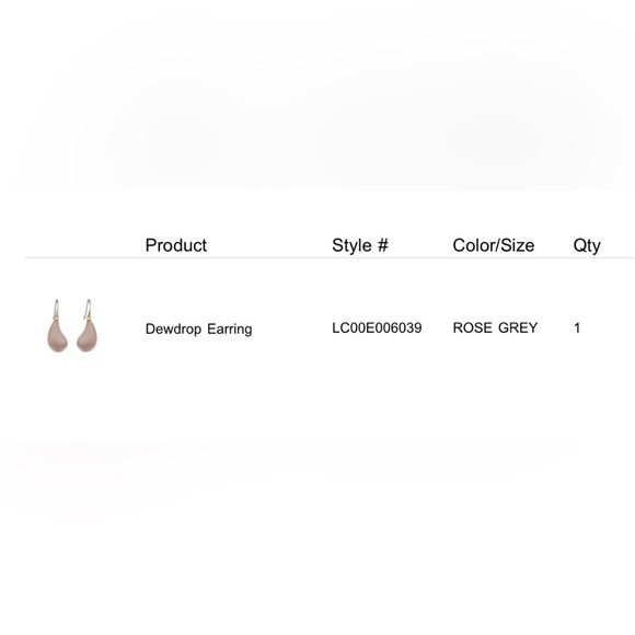Alexis Bittar Rose Grey Lucite Dewdrop Earrings with Pouch! - Picture 10 of 11